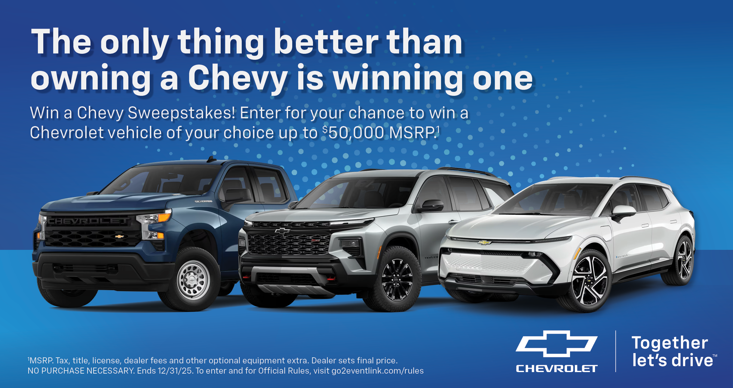 Win a Chevy 2025” style=