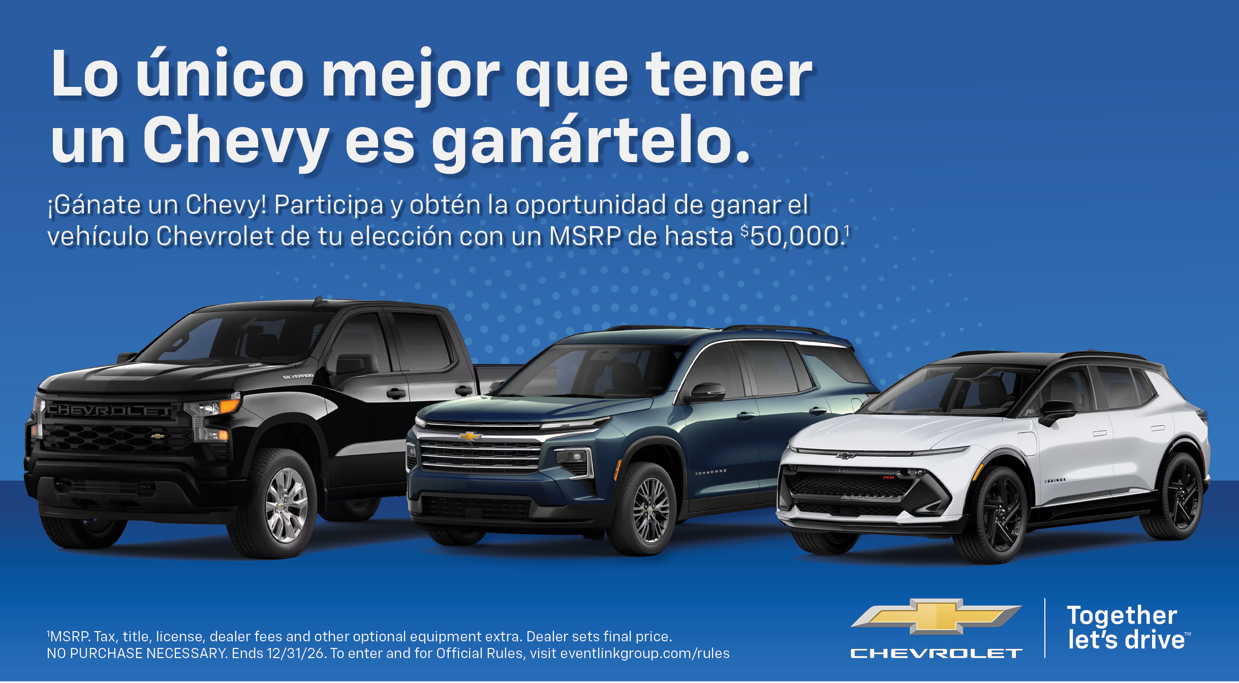 Win a Chevy 2026” style=